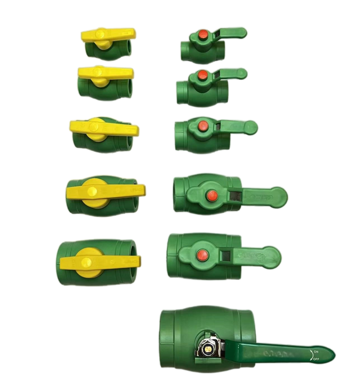 PPR Metal-coated plastic handle copper-ppr ball valve