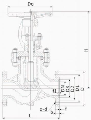 Jinbo valve WJ41-40 bellows stop valve