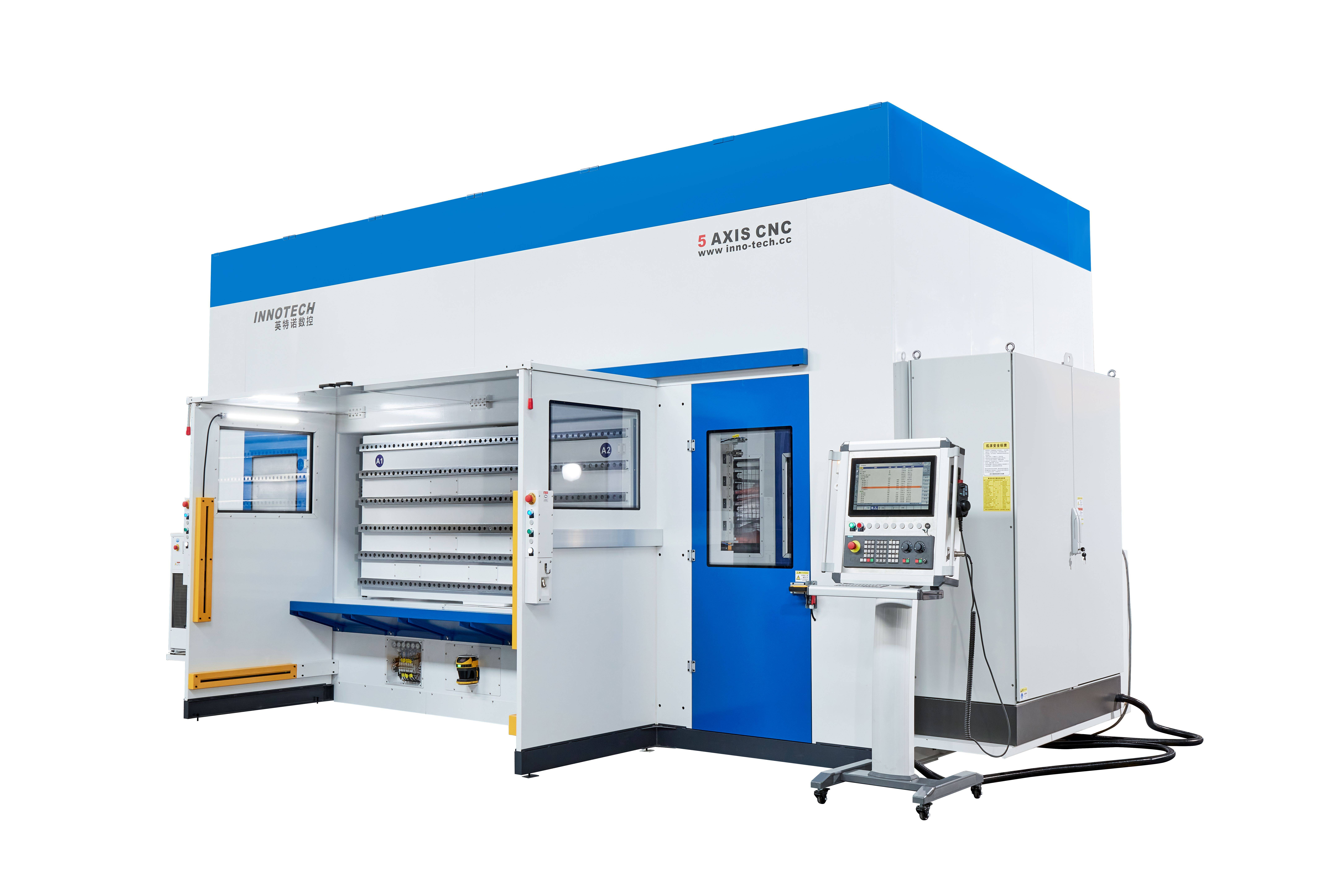 Composite material horizontal five axis CNC