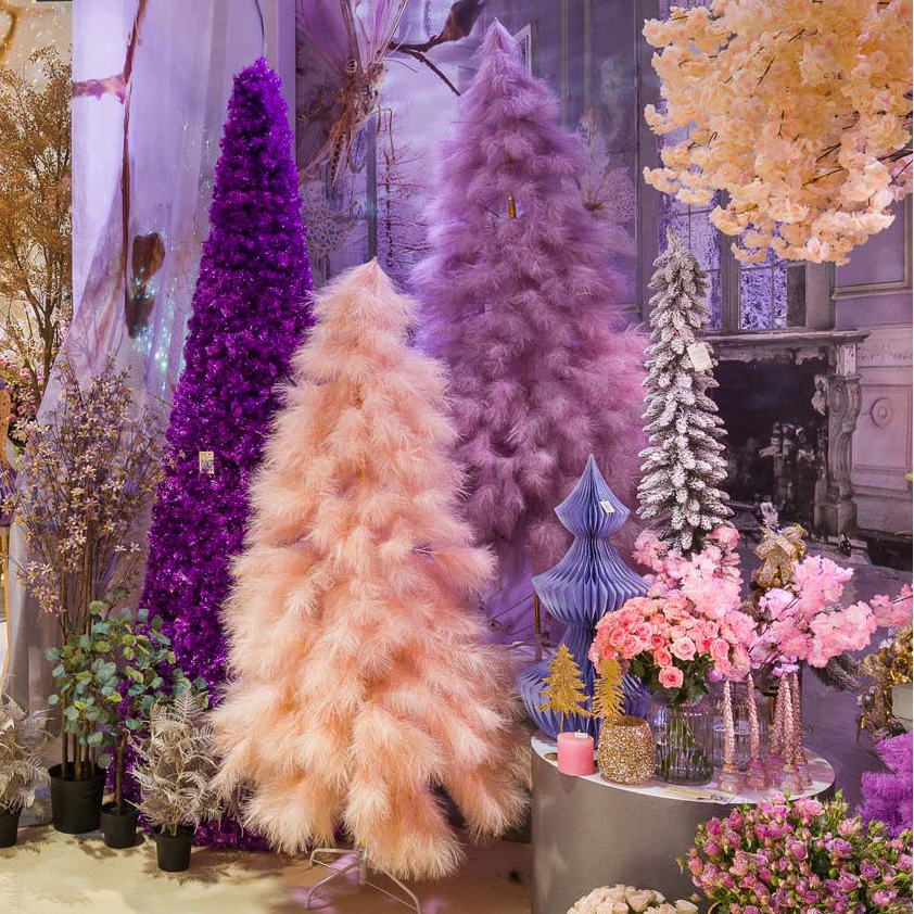 Transworld Hot Sale Pampas Grass Christmas Tree Artificial Pampas Grass Tree For Christmas Decor