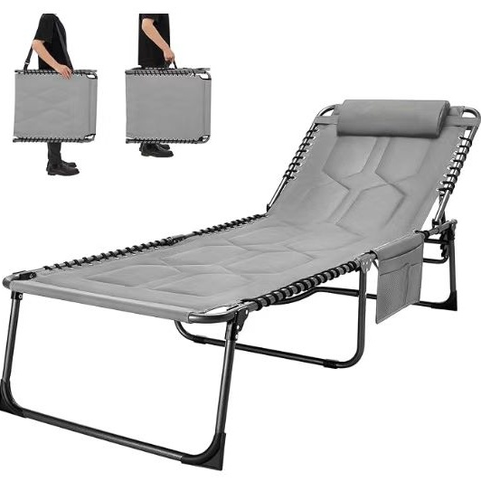Oversized upholstered folding recliner
