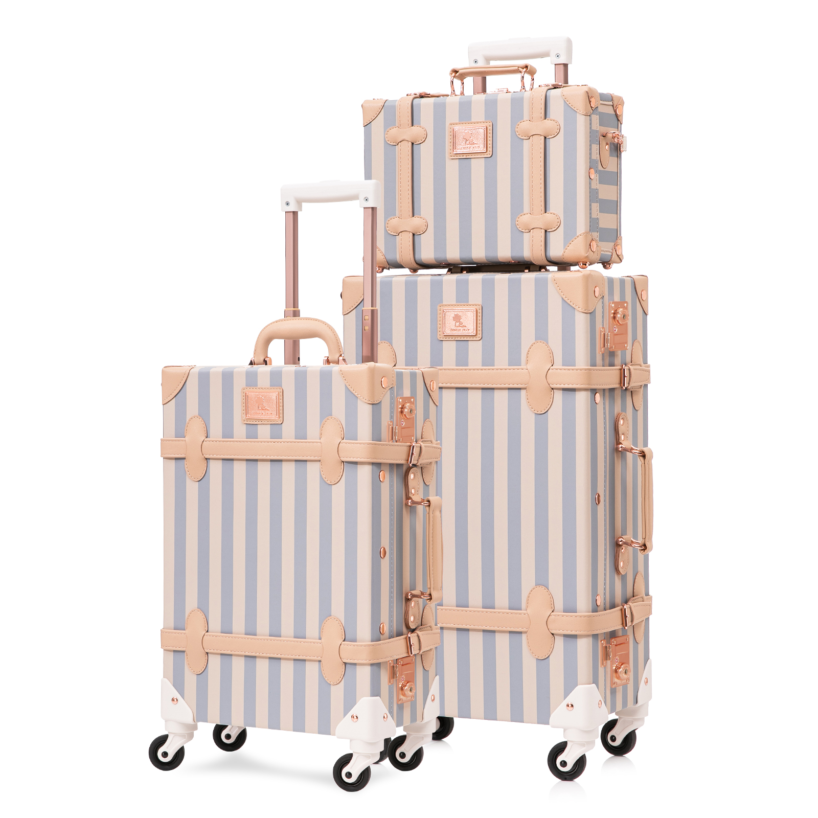 UNIWALKER Vntage Suitcase Set, Retro Luggage Set