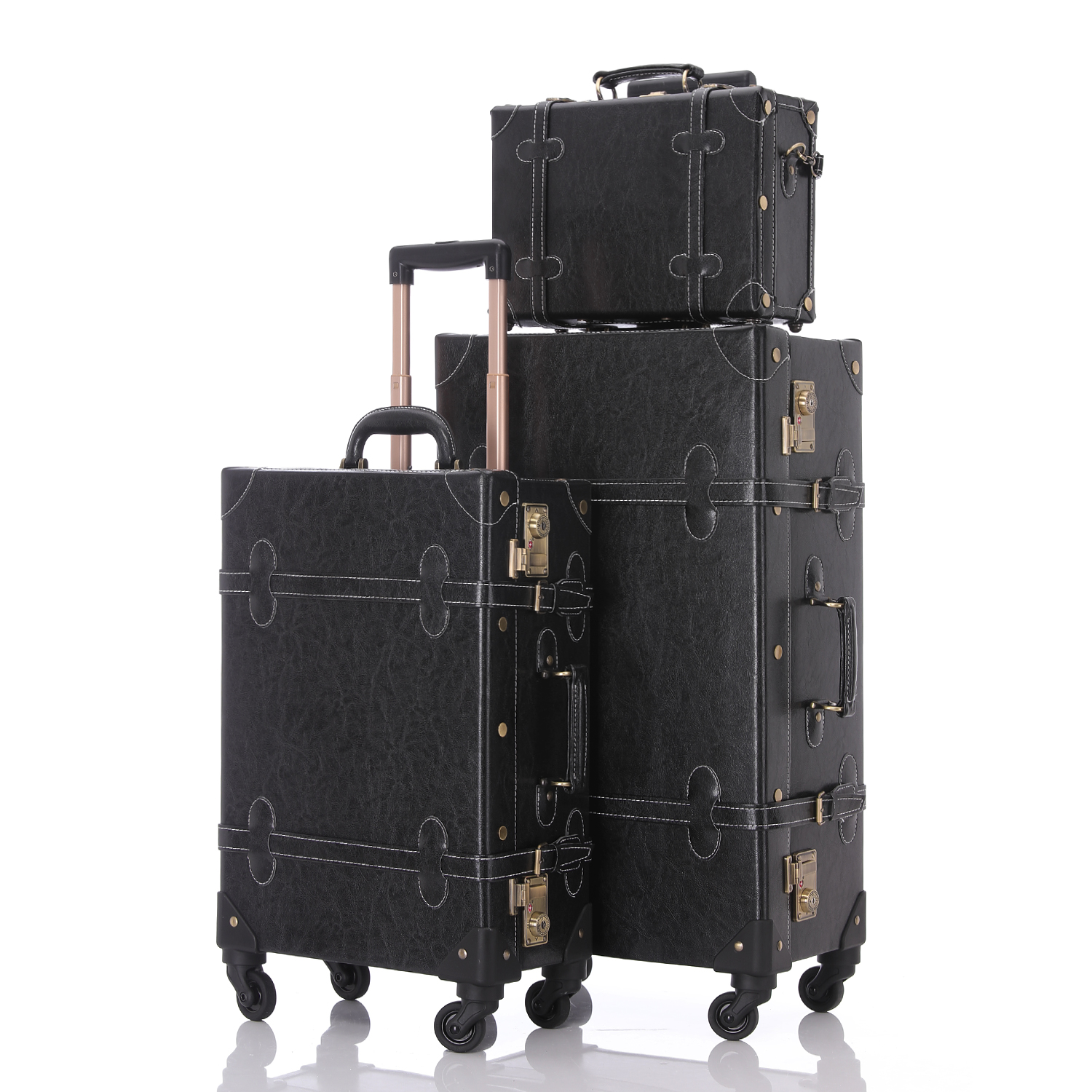 UNIWALKER Vntage Suitcase Set, Retro Luggage Set