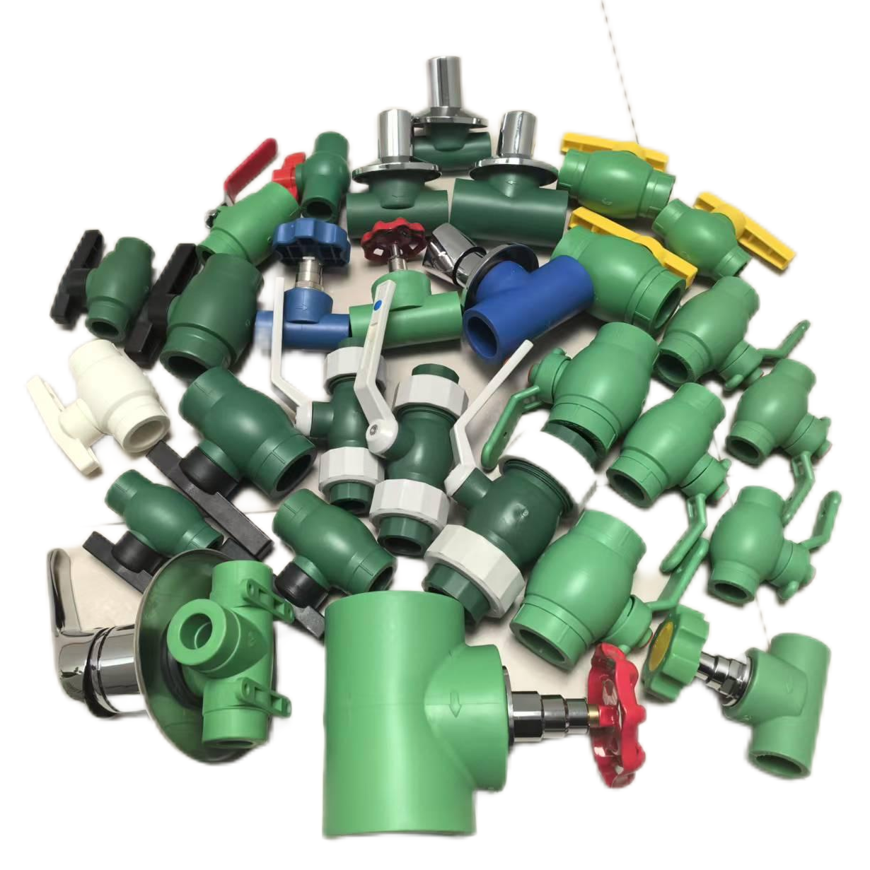 All kinds of PPR stop valves and ball valves