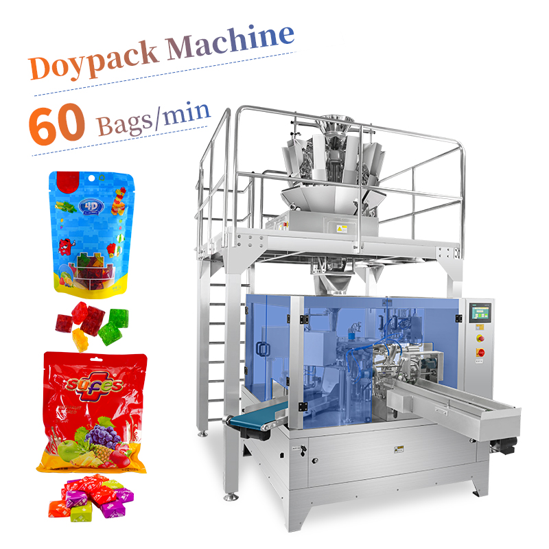 Multi-head Weighing Packaging Machine for Doypack/Zipper Bags Gummy & Small Pouch Filling Solution