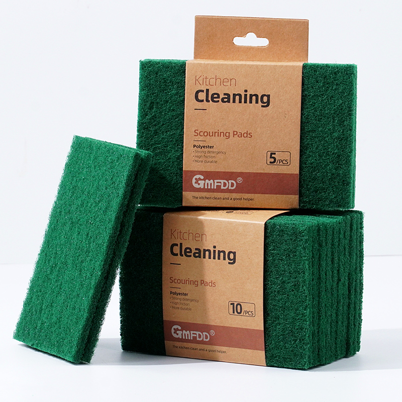 Polyester gum dipping scouring pad