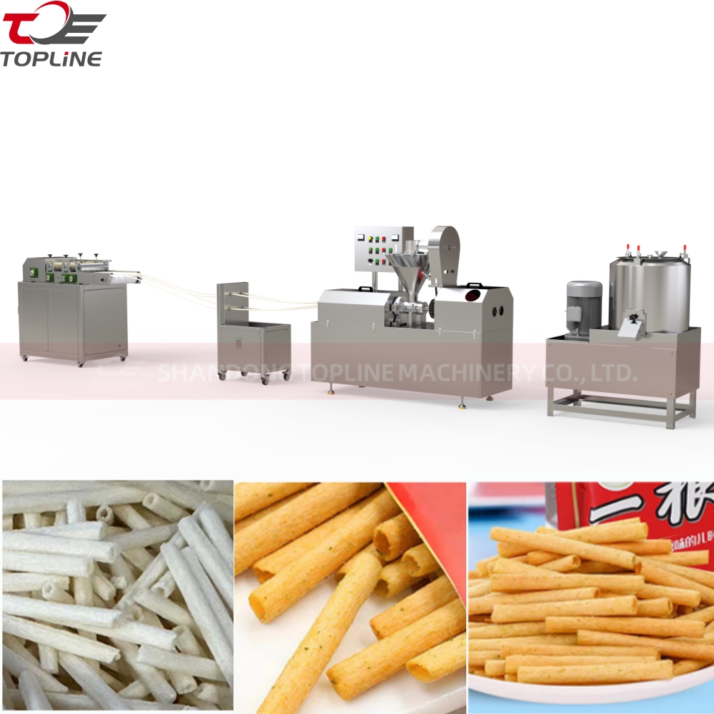 Mexican style Takis Chips Making Machine Crunchy Chips Corn Roll Snacks Extruder Production Line