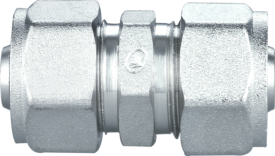 double-lin Male Straight Brass Compression Union