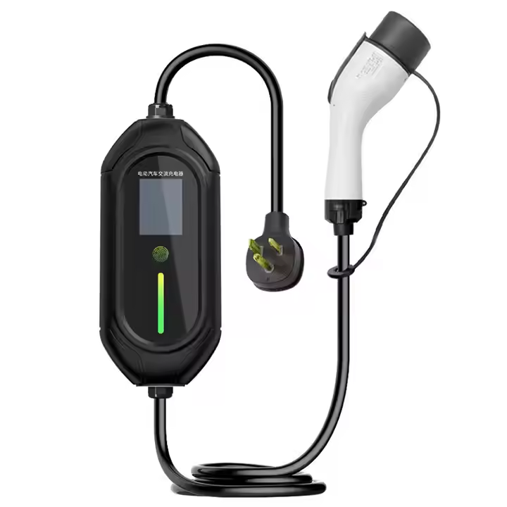 Portable AC Ev Charger 7kw 32A for Home With LED Indicator Light Portable Charger Ev