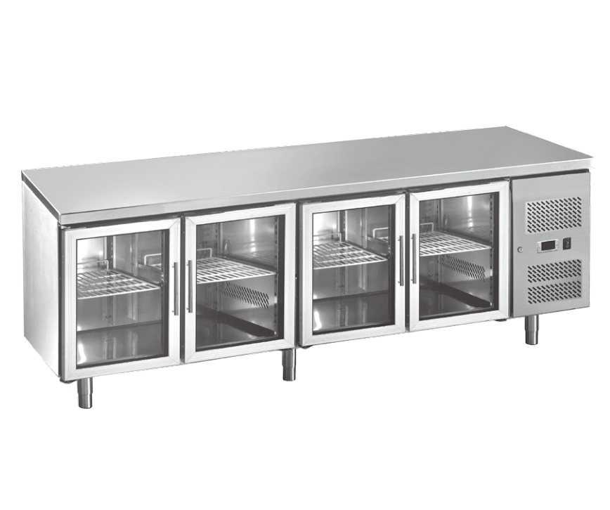 Ventilated commercial refrigeration counter