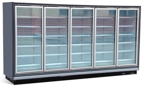 remote full glass door multideck refrigerator