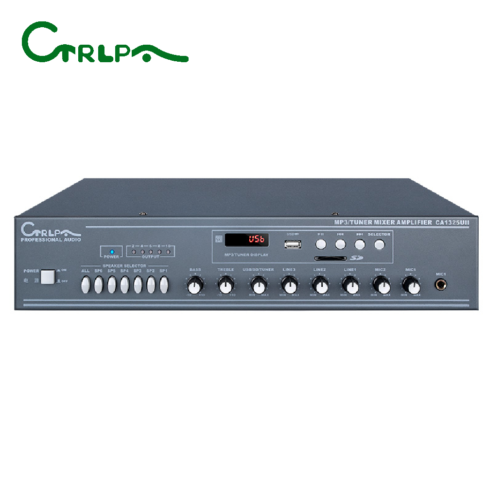 CTRLPA CA1325UII 6 Zones' Output MP3 Playing Mixer PA System Amplifier 250w