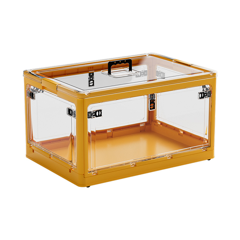Clear Stackable Transparent Collapsible Plastic Storage Box Camping Box Folding Box