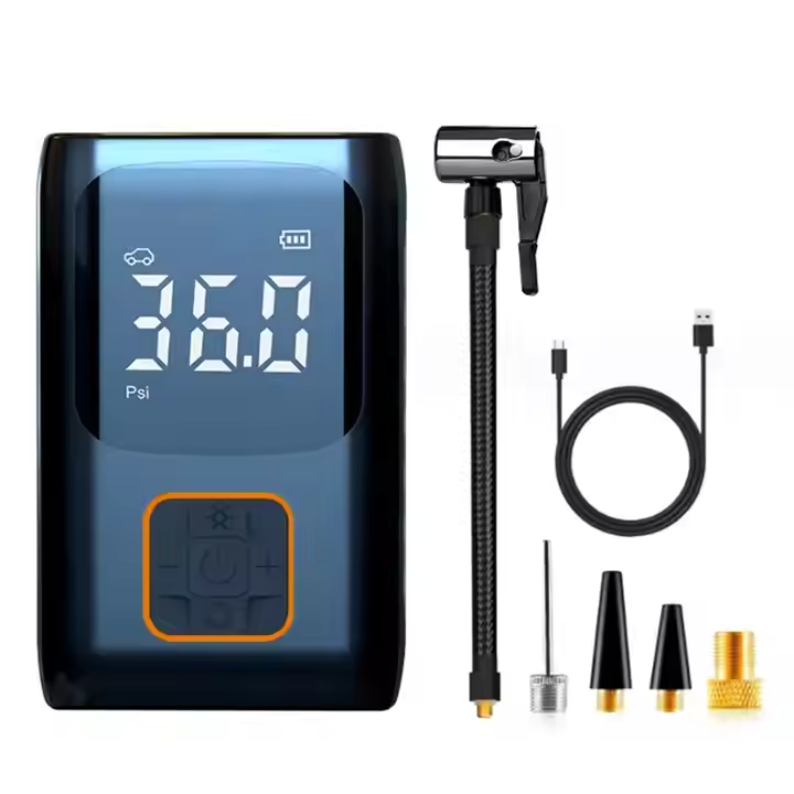 LED Wireless Charging Car Inflatable Pump Digital Display Mini Multifunction Vehicle Tools