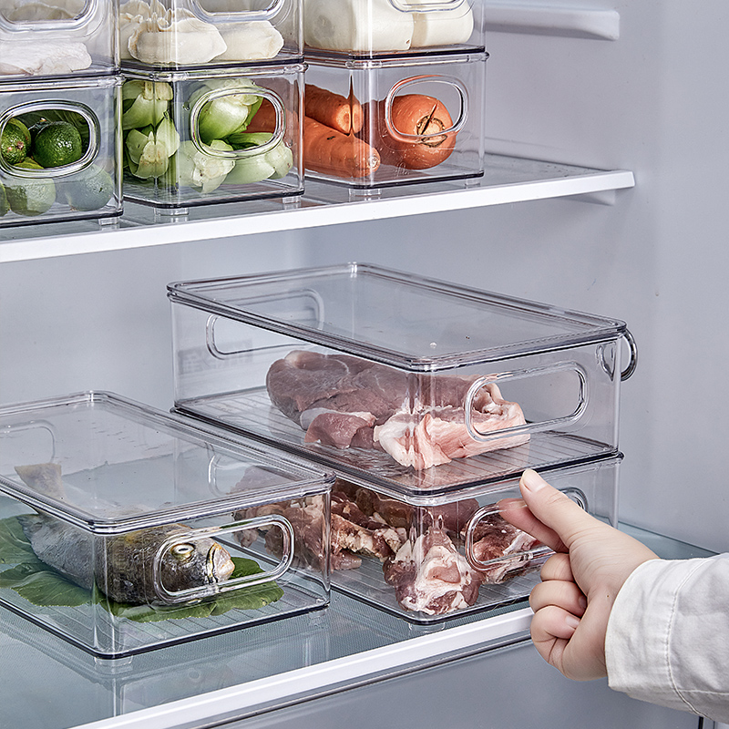Home pantry storage container fridge bins with lids