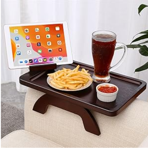 Bamboo sofa armrest tray