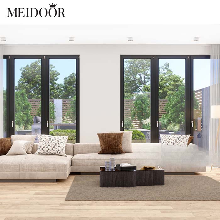 Aluminum Alloy Accordion Door Folding Glass Hollow Balcony Patio Bifold Villa Bifold Door