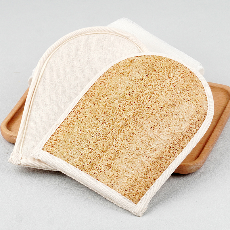 Loofah cleaning glove