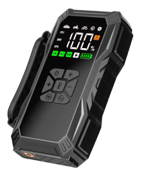 12000mAh 150 PSI 4 in 1 Jump Starter with Air Compressor