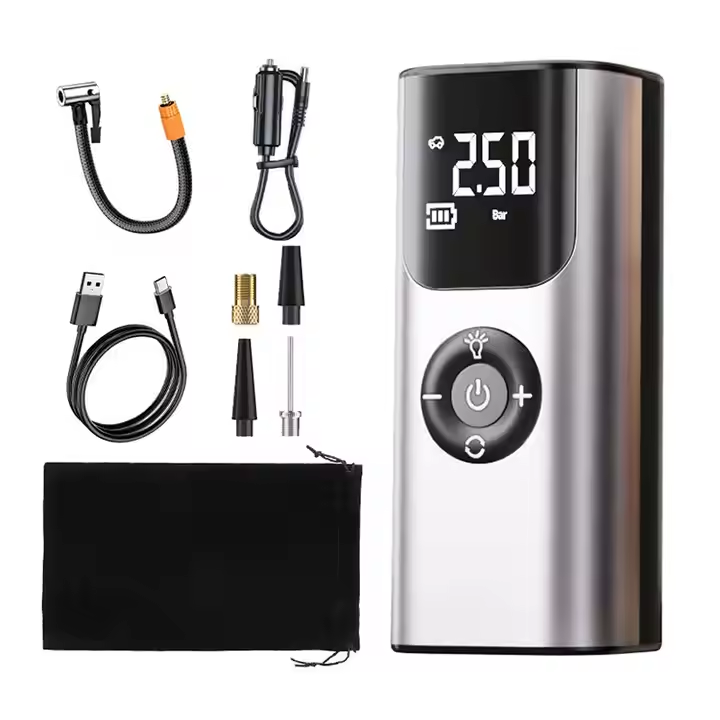 Wireless Portable Car Electric Air Pump with Tire Pressure Measurement for Sedan Automobile