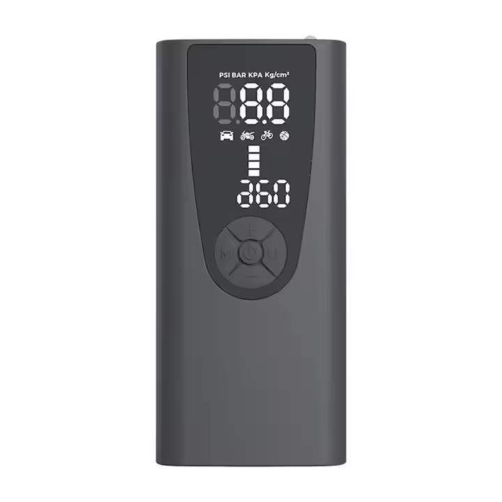 6000mAh 12V Automatic Portable Rechargeable Battery With Digital Display Tires Air Compressor Pump