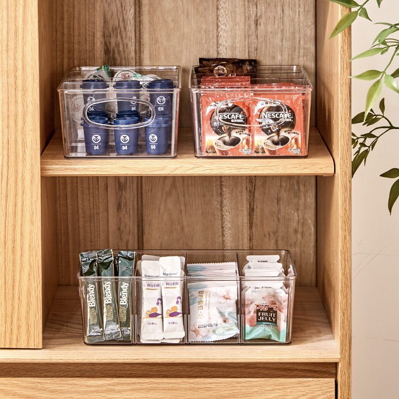 Home pantry storage container with divider