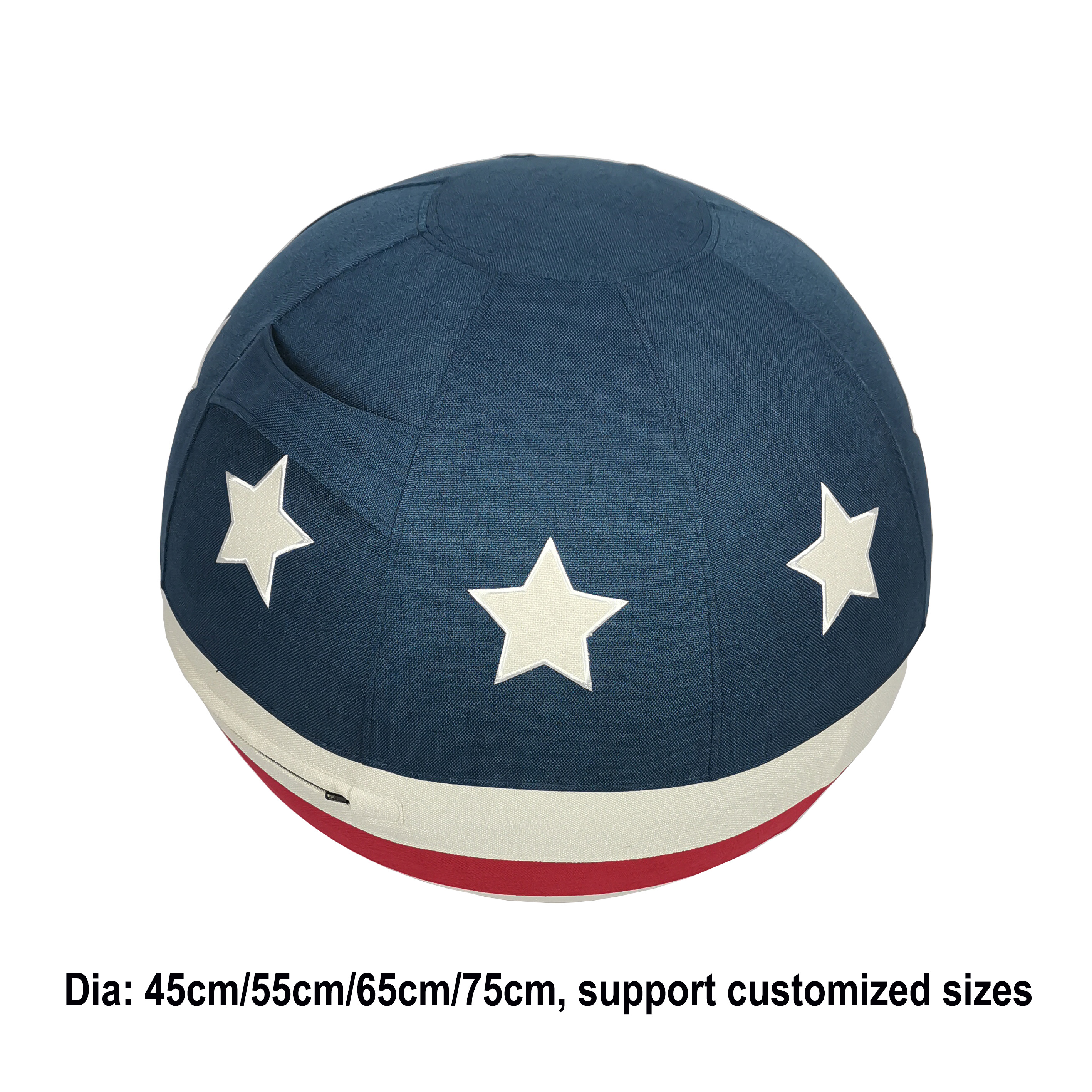 Anti Burst Exercise Ball with Detachable Cover for Workouts