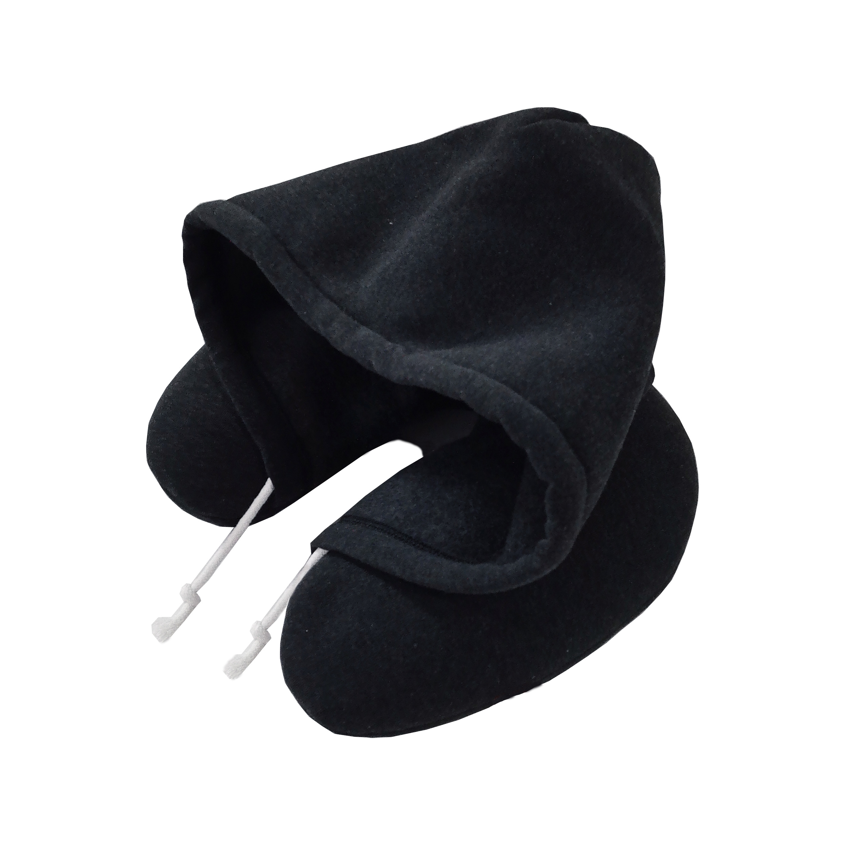Adjustable Hooded Memory Foam Neck Pillow for Long Flight and Office Rest