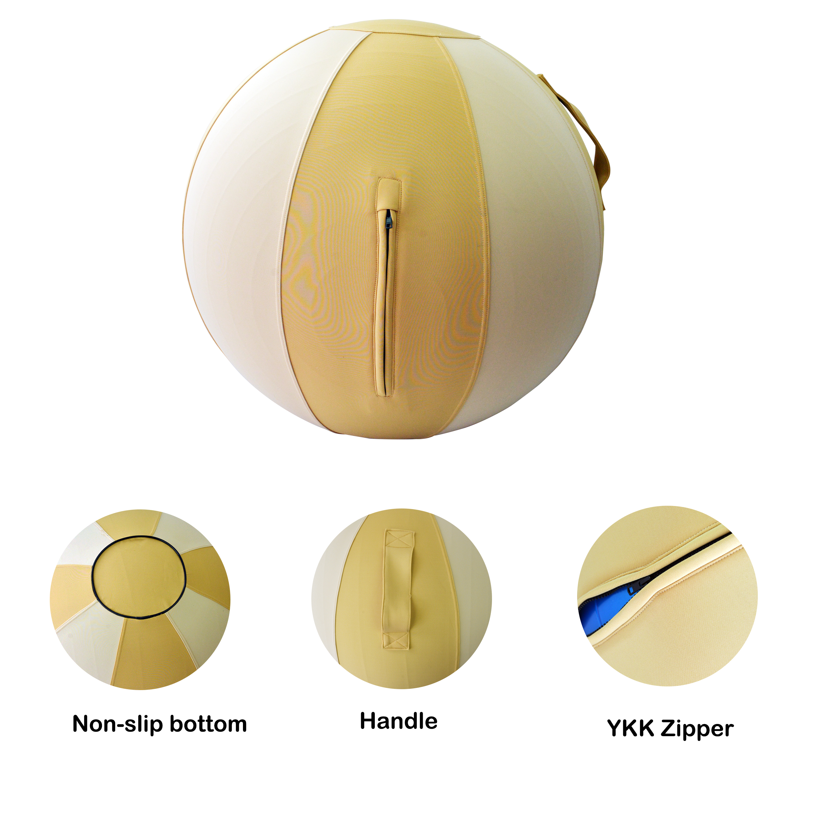 Factory Wholesale Fitness Gym 65cm Pvc Yoga Sitting Pregnant Exercise Ball with Cover