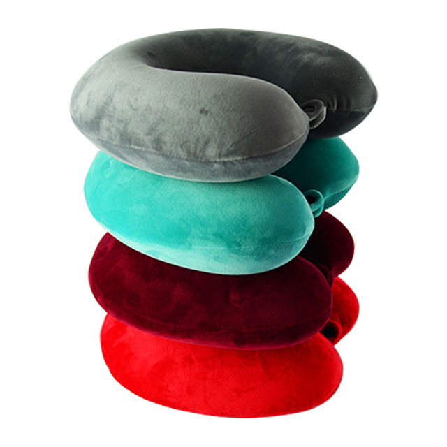 Ergonomic Travel Neck Pillow with Memory Foam Portable Support for Airplane Adjustable Strap