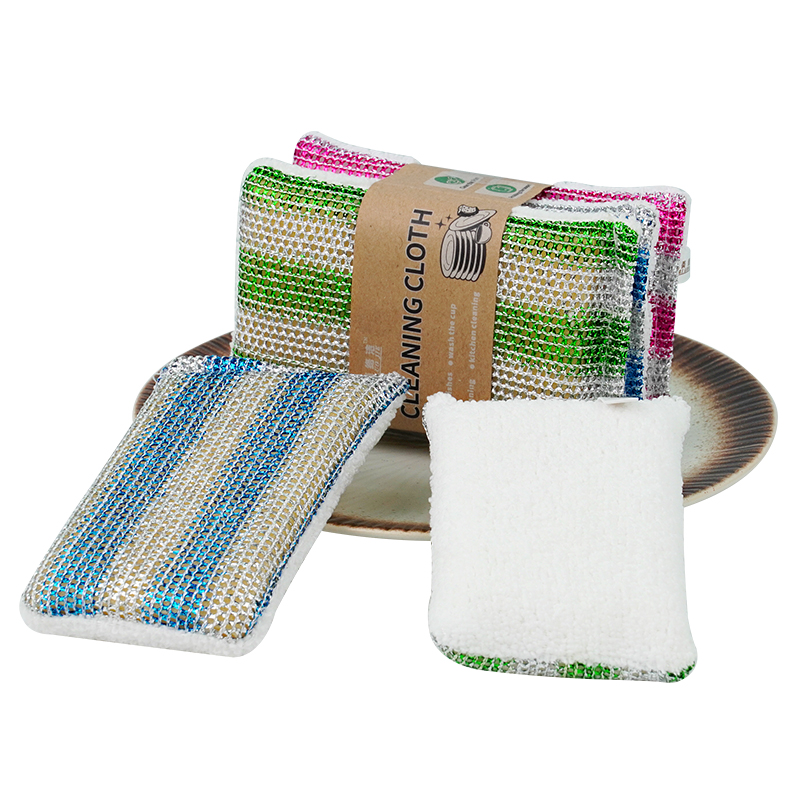 Three colors cleaning cloth sponge