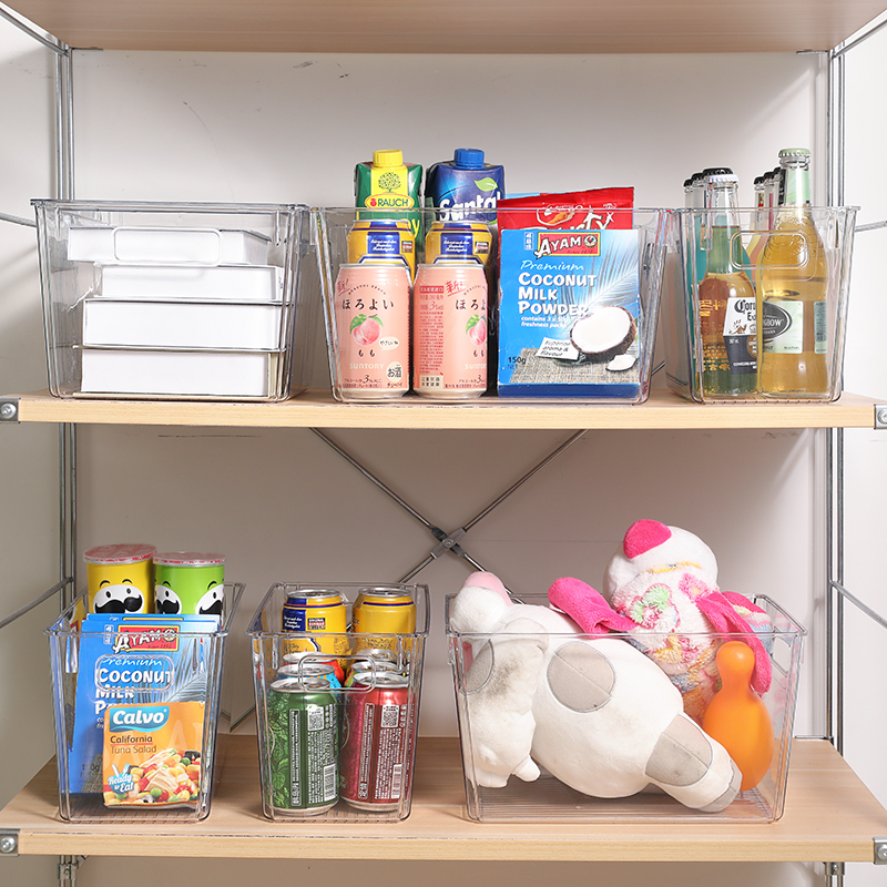 Kitchen food storage container fridge bins with lids