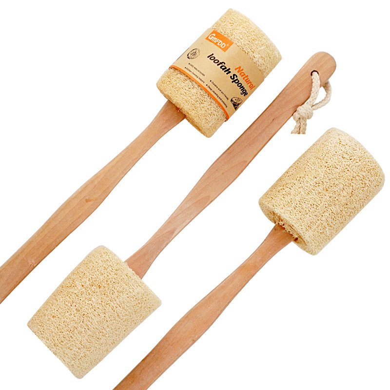 Loofah wooden cleaning brush