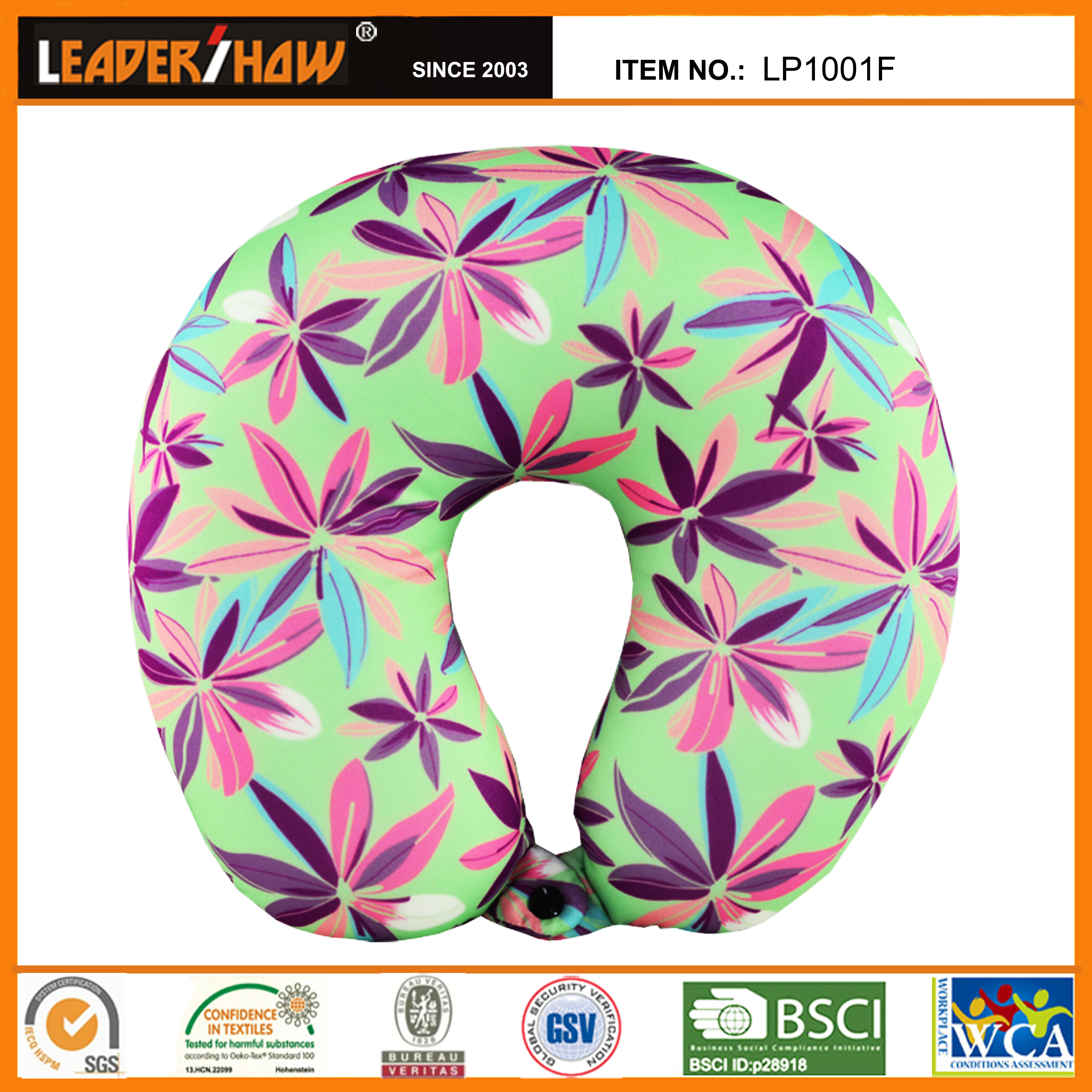 EPS Beans Filled Travel Neck Pillow Fashion U Shaped Pillow