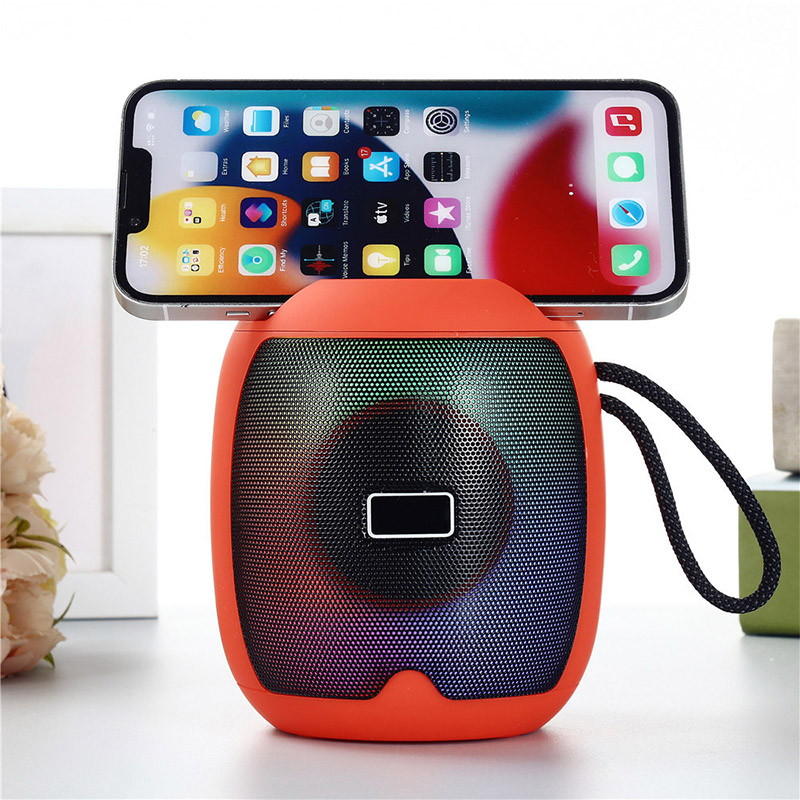 Mini Round Shape Wireless Speaker Stereo Super Bass Bt Active Speaker with Party Rgb Light