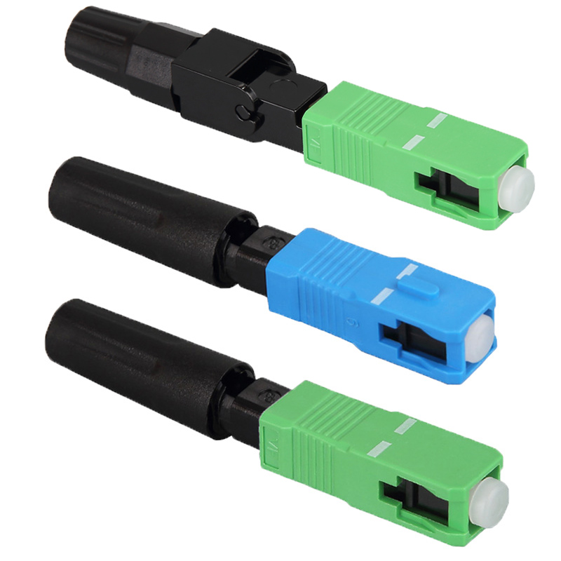 ESC250D SC UPC APC Fast connector adapter Connector FTTH Drop Cable Conector rápido quick connector