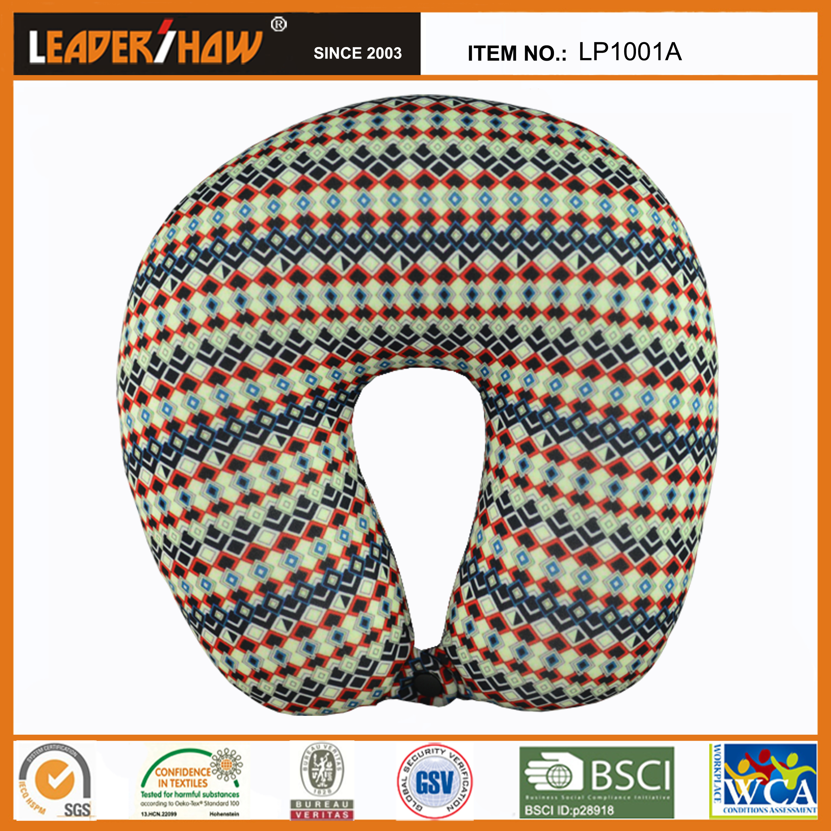 Custom Printing Pattern microbeads U shape pillow andTube Pillow Bolster sets Pillow