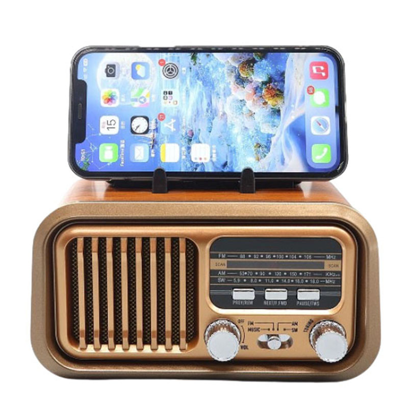 Retro Multi Band Portable Rechargeable Radio Wireless Link Old Radio Vintage