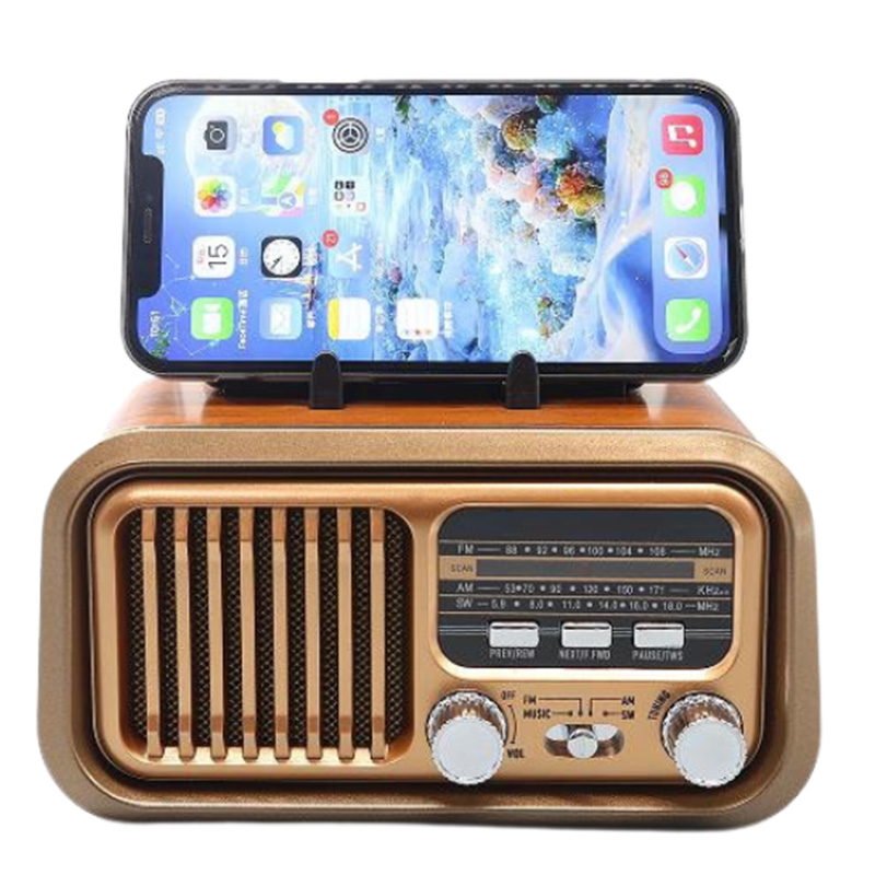 New Style Vintage Radio Solar Panel Rechargeable Long Range Portable Retro Radio