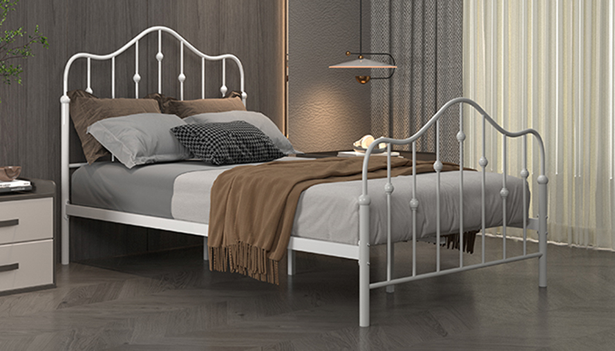 Modern Bed Metal bed frame Twin size