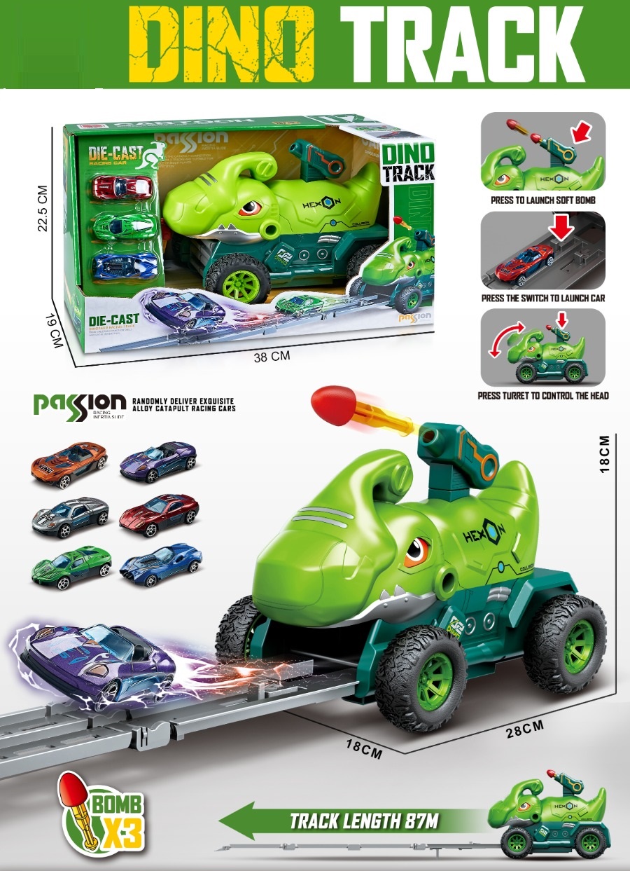 Inertial ejection deformation folding railcar (Parasaulophus)