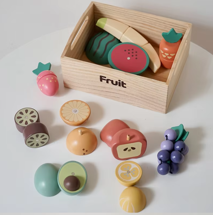 Wooden cutting fruit