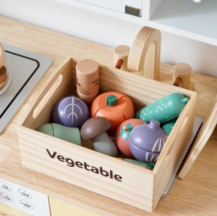 Wooden cutting fruit