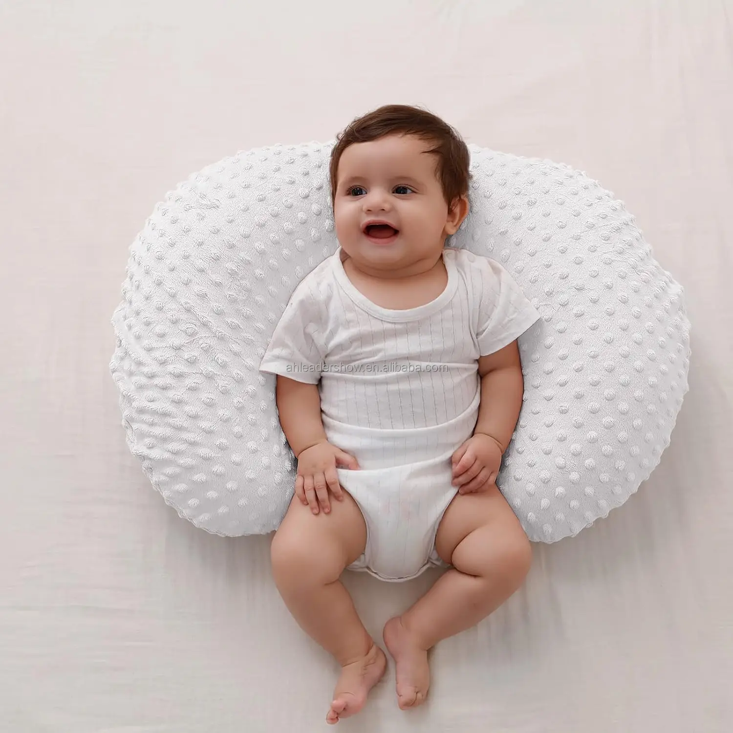 Safe Feeding Body Positioner Pillow for Baby with Breathable Knitted Cover