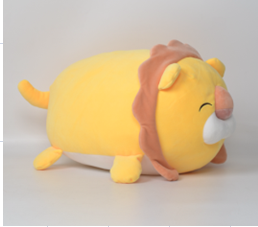 Plush lion cushion