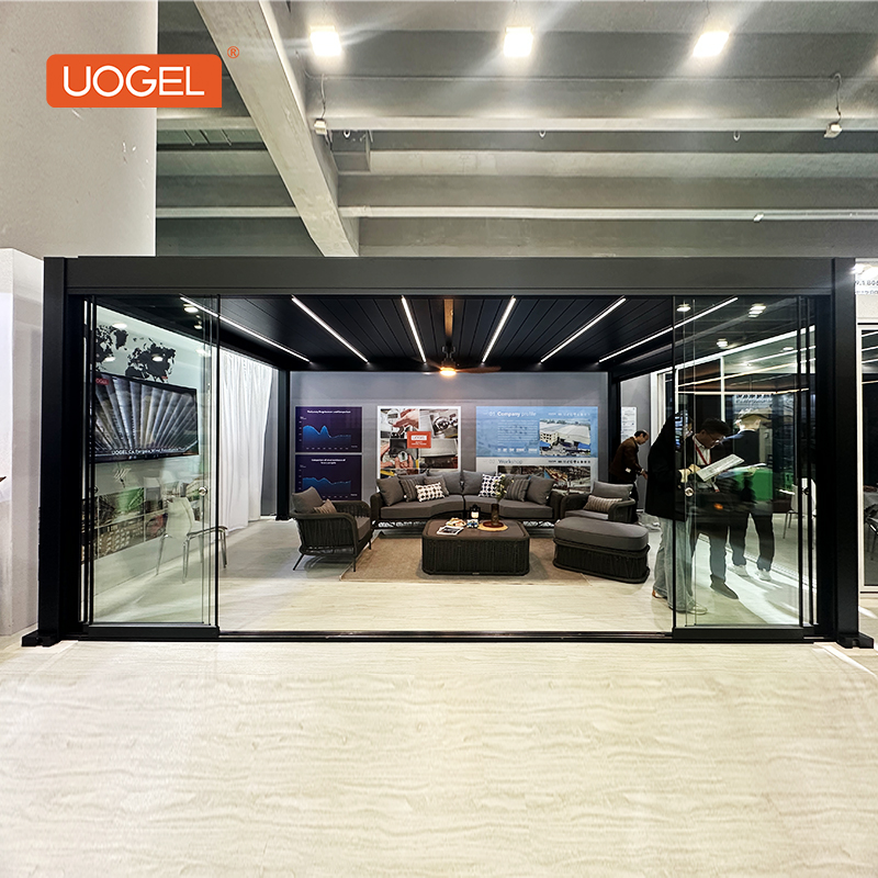 UOGEL Factory Direct Sale Waterproof Outdoor Aluminium Bioclimatique Pergola GazeboPavilion Pergola