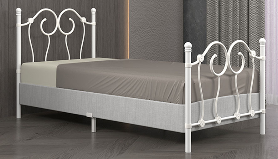 Single Size Box Base Matel Bed Black Colour