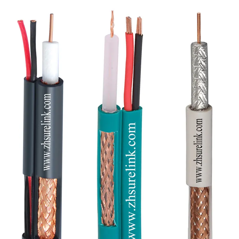 SURELINK solid bare copper or ccs rg 59 cctv coaxial cable rg59 power cable antenna cable