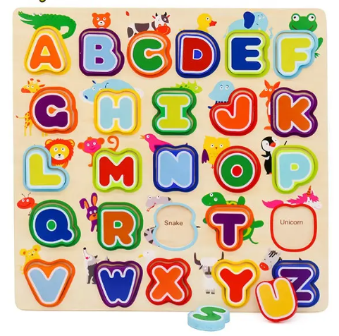 Wooden letter puzzle