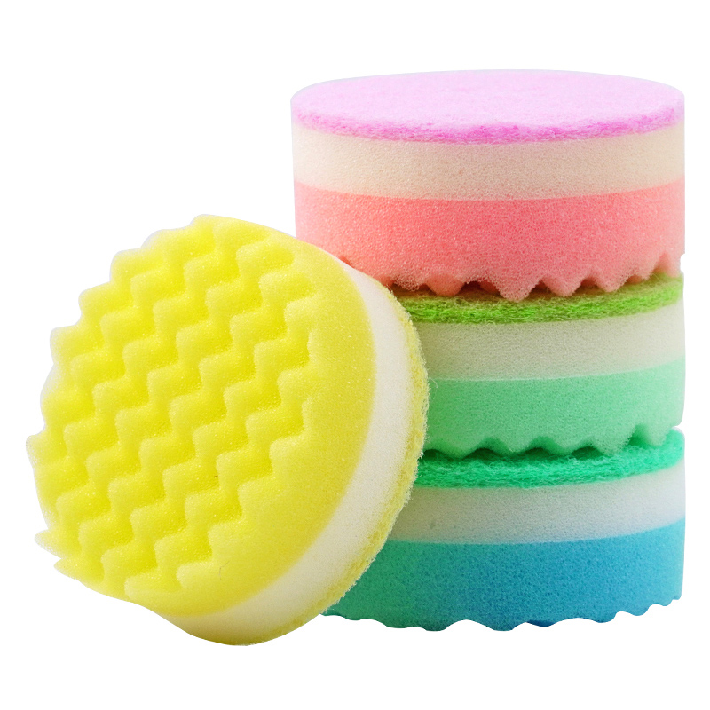 Three layer cleaning sponge